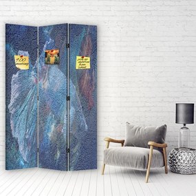 Gario Paraván Secret blue Rozmery: 110 x 170 cm, Prevedenie: Korkový paraván