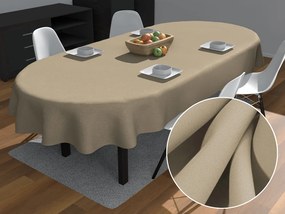 Biante Dekoračný oválny obrus Rongo RG-077 Latte 50x100 cm