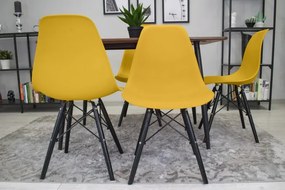 Jedálenská stolička OSAKA horčicová (čierne nohy)