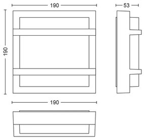 Philips 17394/93/P0 - LED Vonkajšie nástenné svietidlo PETRONIA LED/12W IP44