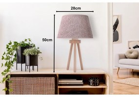 Duolla - Stolná lampa BOUCLE 1xE27/15W/230V pr. 28 cm hnedá/drevo
