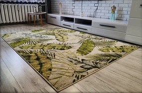 Koberec Green Garden 716-Green s motívom listov – viacfarebný Rozmer: 80x150 cm