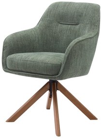 Zelené čalúnené jedálenské kreslá v súprave 2 ks Avola – Unique Furniture