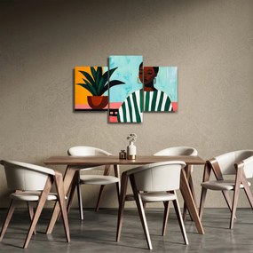 Obraz - Žena s kvetinou (90x60 cm)