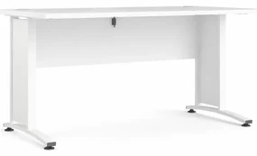 Biely písací stôl PRIMA OFFICE bez zásuvky 80400