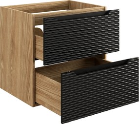Comad Kúpeľňová skrinka pod umývadlo Ocean Black 60 čierna/dub olejovaný