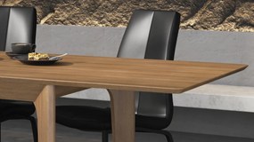 BARI Dub Orechový (karamelový) 180x90 cm (+2 vložky 45 cm) - DREVENÝ STÔL V JAPANDI/ŠKANDINÁVSKOM ŠTÝLE, ROZKLADACÍ DO 270 cm!