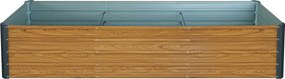 Vyvýšený záhradný záhon BestBerg VZ‑1000RW / 1000 l / 240 × 90 × 47 cm / dekor dreva