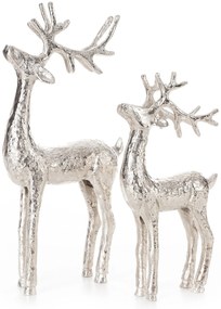 VIANOČNÁ SOŠKA DEER 39CM STRIEBORNÁ