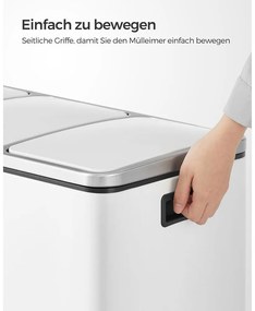 Recyklačný odpadkový kôš SONGMICS LTB54WT