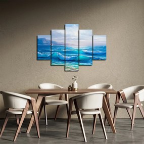 Obraz - Olejomaľba mora s čajkami (150x105 cm)
