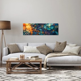 Obraz - Sklenená mozaika (s hodinami) (90x30 cm)