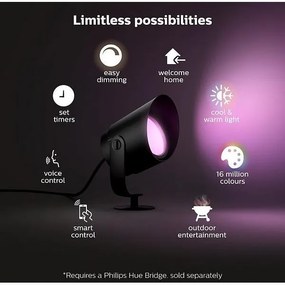Philips 17462/30/P7-LED RGB Stmievateľná vonkajšia lampa Hue LILY LED/15W/24V IP65