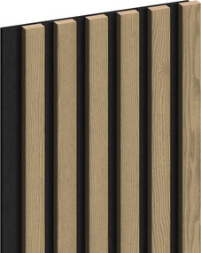 Mexen Lam-F, akustické stenové lamely 275 × 30 cm, plstený podklad 8 mm, technická dyha, dub ušľachtilý, S105-275307-3015-004