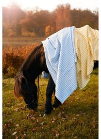 Žlto-biele krepové obliečky na jednolôžko 140x200 cm Bæk&amp;Bølge – JUNA