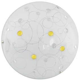 CLX Nástenné / stropné LED osvetlenie FERDINANDO, 10W, teplá biela, 30cm, okrúhle, jantárové