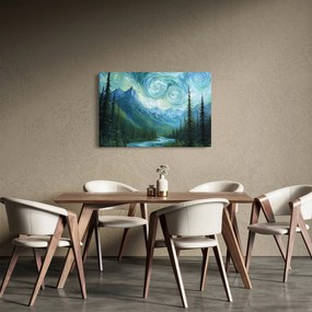Obraz - Krajina s nádychom Van Gogha (90x60 cm)