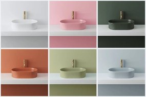 Rea Vanda, umývadlo na dosku 500x310x130 mm, ružová matná, REA-U6376