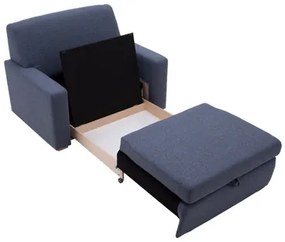 Pohovka 1,5-miestna rozkladacia šedá MONTY