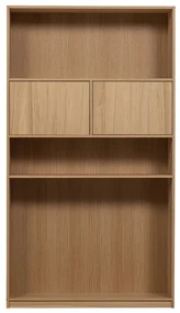 Modulárna knižnica v dekore duba v prírodnej farbe 110x199 cm Modulair – vtwonen