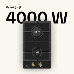 Klarstein Victoria Domino, plynová varná doska, 2 Sabaf horáky, sklokeramika, retro dizajn