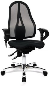 Topstar Topstar - kancelárska stolička Sitness 15 - bordó/ čierna, plast + textil + kov