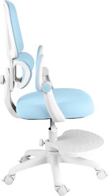Detská otočná stolička Neoseat JUNI 023 — látka, prateľný poťah, modrá