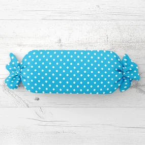 Biante Vankúš valec bonbon Sandra SA-135 Biele bodky na modrom 15x80 cm