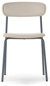 Béžové čalúnené stohovateľné jedálenské stoličky v súprave 2 ks Saula – Marckeric