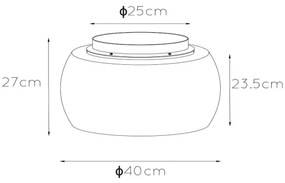 Lucide 45101/40/65 - Stropné svietidlo OLIVIA 3xE27/40W/230V pr. 40 cm čierna