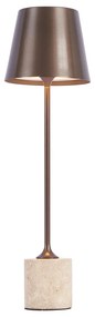 Moderná stolná lampa tmavý bronz 37 cm vrátane LED stmievateľná IP54 nabíjateľná - Topi