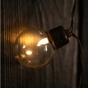 LED solárna dekoratívna svetelná reťaz 30× LED, 8 funkcií, 500 mAh, 10,6 m, IP67, teplá biela