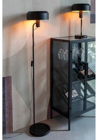 Čierna stojacia lampa s kovovým tienidlom (výška 135 cm) Landon – White Label