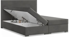 Manželská posteľ VICENZA Velvet 180×200 cm sivá