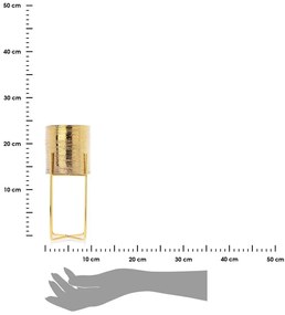DekorStyle Kvetináč Flori na stojane 23,5 cm zlatý
