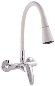 Drezová batéria RAV SLEZÁK SÁZAVA so silikónovým ramienkom 100 mm sivá / chróm SA502.0/13S