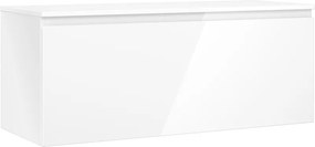 Mexen Orio, kúpeľňová skrinka 120 cm s hornou časťou, 1 zásuvka, biela lesklá, 91A10-12047-1-BFC00