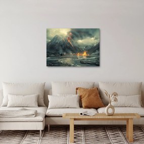 Obraz - Erupcia sopky (70x50 cm)