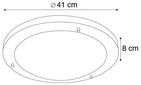 Moderné stropné svietidlo oceľ 41 cm IP44 - Yuma