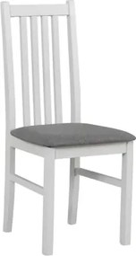 Jedálenská stolička Ontika, biela/šedá látka%