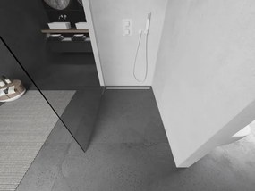 Mexen Kioto, sprchová zásteny typ Walk-In 155 x 200 cm, 8mm číre sklo, biely profil, 800-155-101-20-00