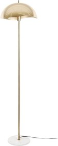 Stojacia lampa v zlatej farbe s kovovým tienidlom (výška 154 cm) Waved – Leitmotiv