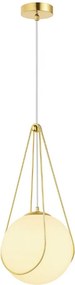 Toolight Toolight, stropné svietidlo 20cm, 1xE27, APP1793-1CP, zlatá-biela, OSW-04351