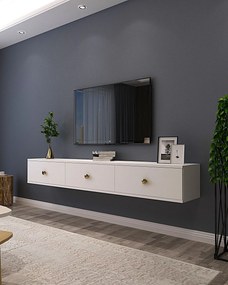 TV stolík/skrinka Zulia (biela). Akcia -19%. Vlastná spoľahlivá doprava až k Vám domov. 1144965