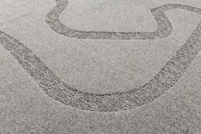 Koberec Agnella Morphic Blooms sivý