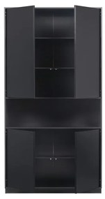 Čierna modulárna skrinka z borovicového dreva 110x210 cm Finca – WOOOD