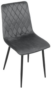 Jedálenská stolička DEXTER zamatová, grafitová