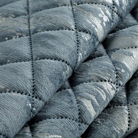 Dekorstudio Zamatový prehoz na posteľ BLINK 3 v modrej farbe Rozmer prehozu (šírka x dĺžka): 170x210cm
