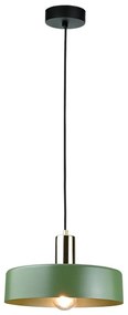 Luster na lanku HAKI 1xE27/60W/230V zelená/čierna/lesklý chróm