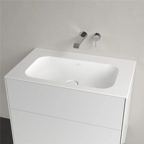 VILLEROY &amp; BOCH Finion umývadlo na skrinku bez otvoru, bez prepadu, 800 x 500 mm, Stone White, s povrchom CeramicPlus, 416483RW